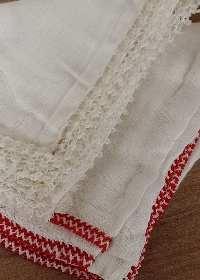 BONCUK OYALI PAMUKLU YAZMA  - Görsel 4