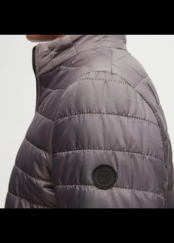 D'S DAMAT gri renk şişme mont - Görsel 3