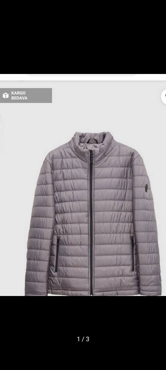 D'S DAMAT gri renk şişme mont - Görsel 2