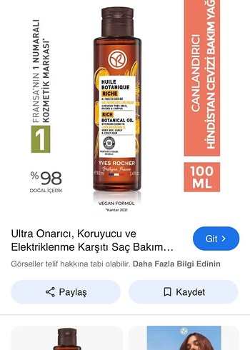 Yves Rocher Onarıcı Jojoba sac bakim yagi - Görsel 2