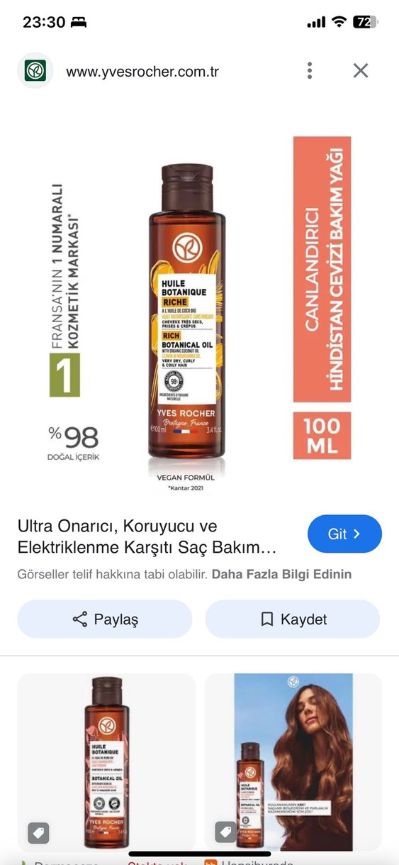 Yves Rocher Onarıcı Jojoba sac bakim yagi - Görsel 2