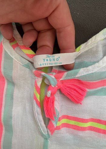 7 Yaş Beden PentiKız Çocuk Çok Renkli kaftan