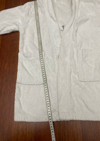 Beyaz Baskılı Kız Çocuk Bornozu - Görsel 8