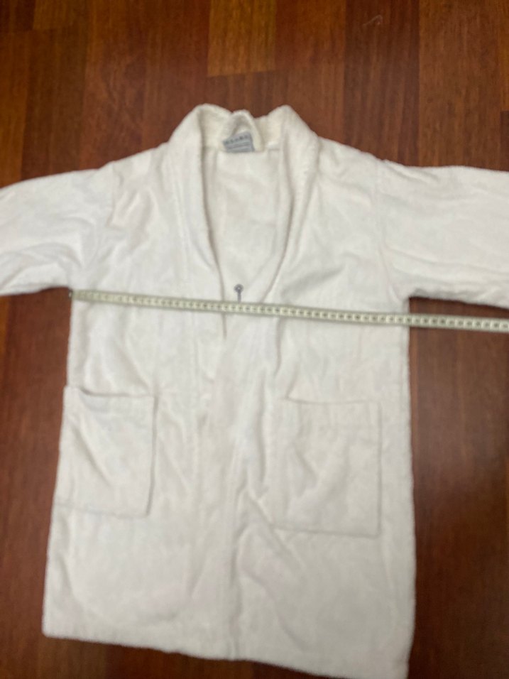 Beyaz Baskılı Kız Çocuk Bornozu - Görsel 3