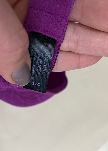 Mor Dantel Detaylı Goth Sütyen - Görsel 6