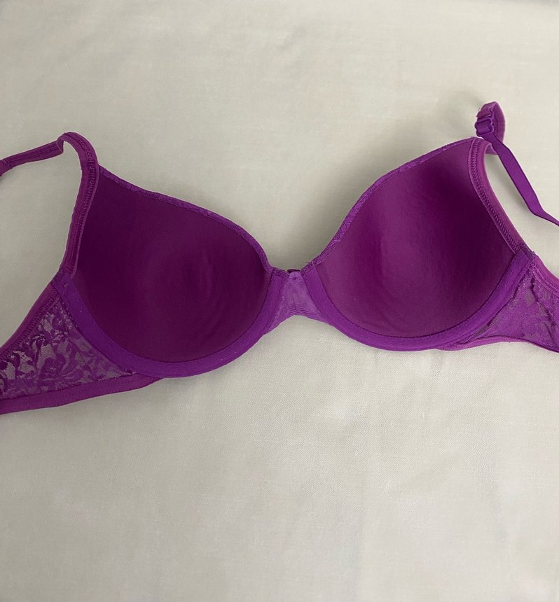 Mor Dantel Detaylı Goth Sütyen - Görsel 2