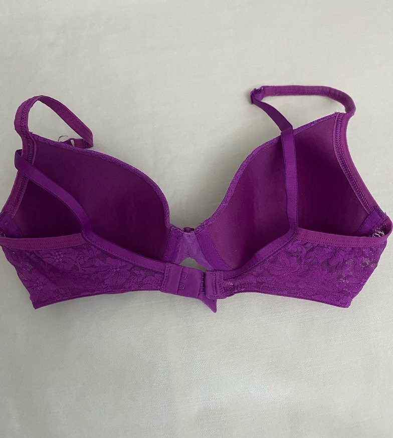 Mor Dantel Detaylı Goth Sütyen - Görsel 3