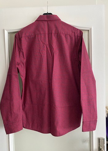 Bordo Erkek Uzun Kollu Düğmeli Gömlek - Görsel 2