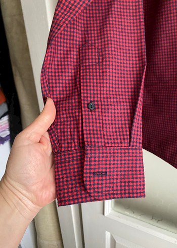 Bordo Erkek Uzun Kollu Düğmeli Gömlek - Görsel 5