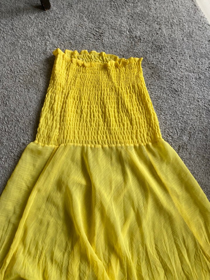 Sarı Bohem  salvar straplez - Görsel 4