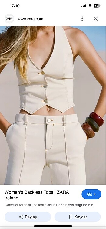 Zara dikis detayli halter top