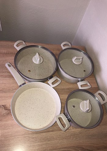 Beden beyaz Renk Granit tencere takımı