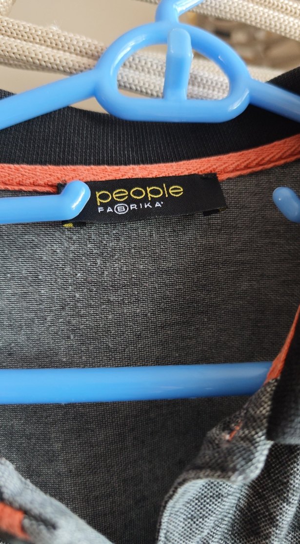 Gri Desenli Kısa Kollu Polo Tişört - Görsel 2