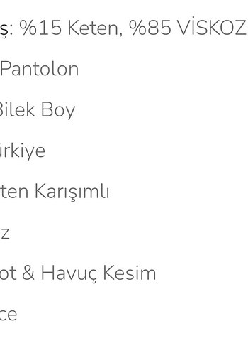 Havuç kesim düz keten karışımlı pantolon - Görsel 6