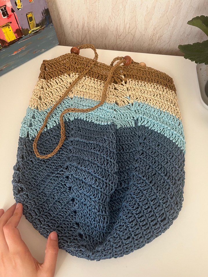 Bohem Örgü Kadın Çanta - Görsel 3