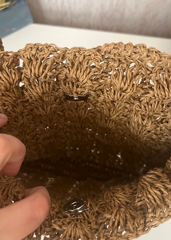 Bej Örgü Bohem Kadın Çanta - Görsel 3