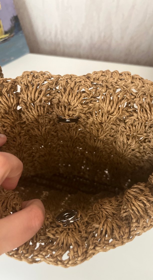 Bej Örgü Bohem Kadın Çanta - Görsel 3