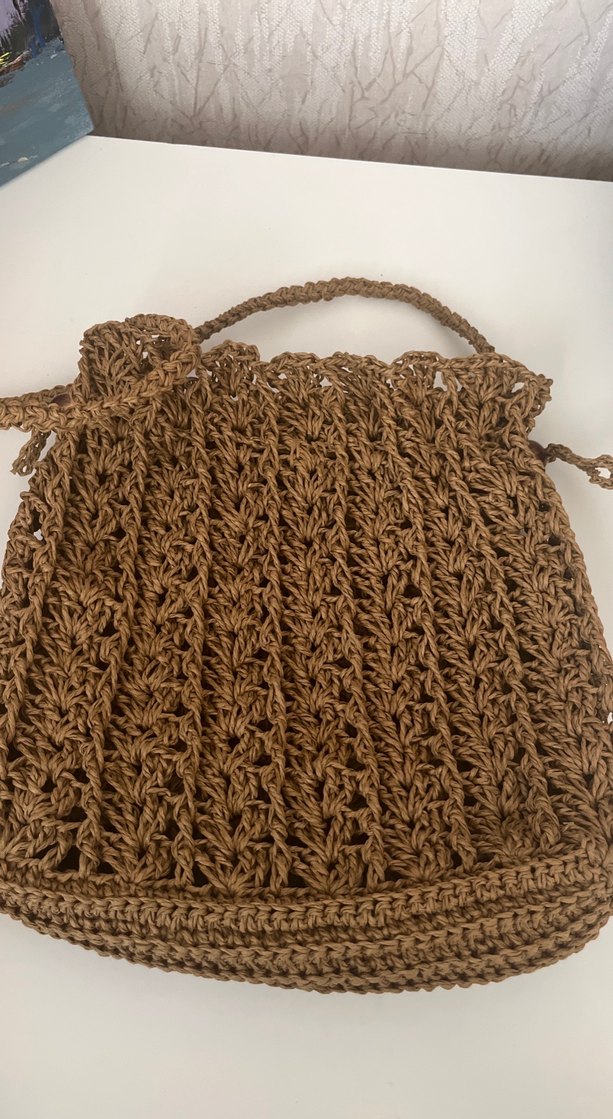 Bej Örgü Bohem Kadın Çanta - Görsel 4