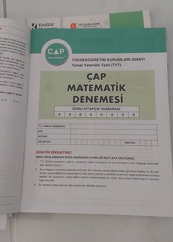 Beden TYT Matematik ve Türkçe Branş Denemesi 40x12
