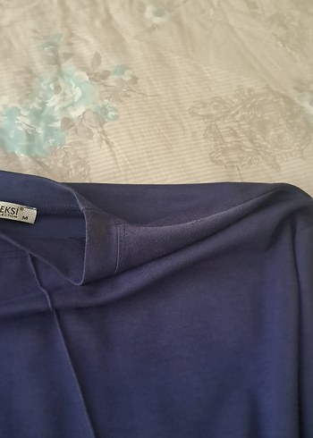 m Beden mavi Renk Kadın Lacivert Fermuarlı Sweatshirt