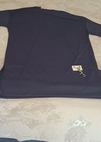 Kadın Lacivert Fermuarlı Sweatshirt