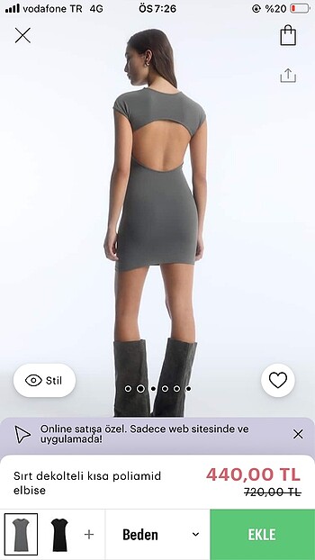 Bershka Sırt dekolteli elbise