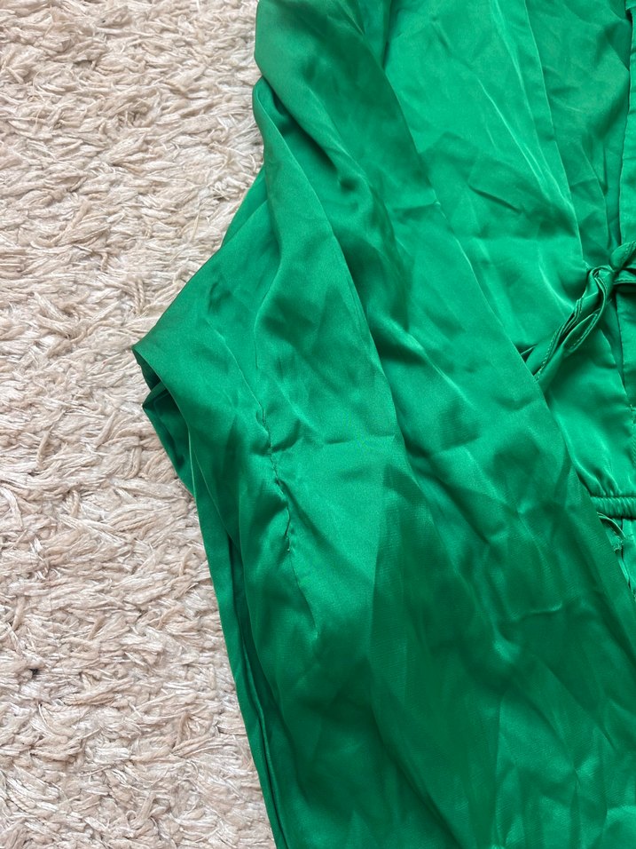 Parlak Yeşil Uzun Kollu Kısa Gömlek - Görsel 5