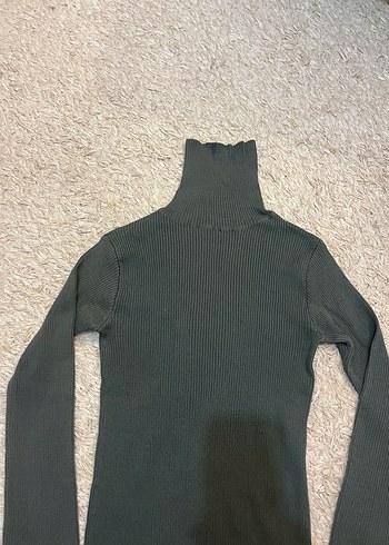 Yeşil Balıkçı Yaka Kazak - Görsel 4