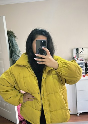 Sarı oversize Puff Mont