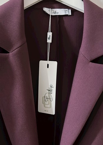 Gül kurusu Bordo Düğmeli Kadın Blazer Ceket
