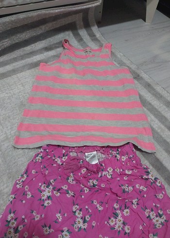 LC Waikiki Çiçek Desenli Pembe Kız Çocuk şort 8 11 yaşlara uygundur
