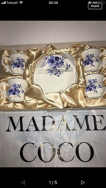 Madame Coco Madame Coco fincan takımı (sıfır)