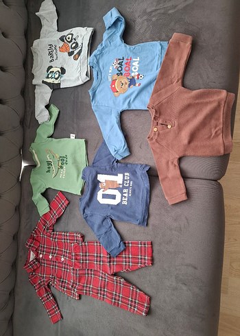 6 Ay Beden 3-6 Ay Erkek bebek kıyafetleri