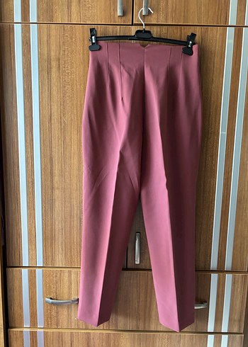 m Beden bordo Renk zara mürdüm renk kumaş pantolon