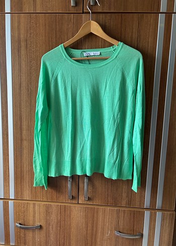 zara s beden yeşil ince kazak
