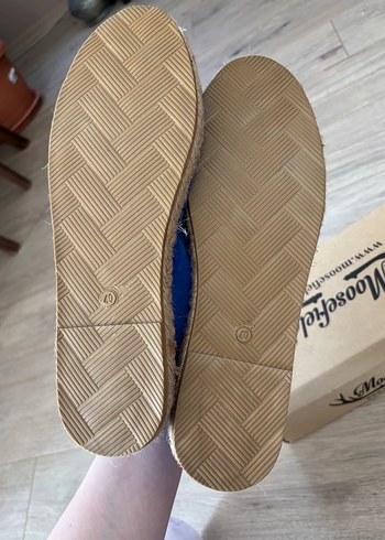 lacivert kadın espadril ayakkabı 40 no - Görsel 5