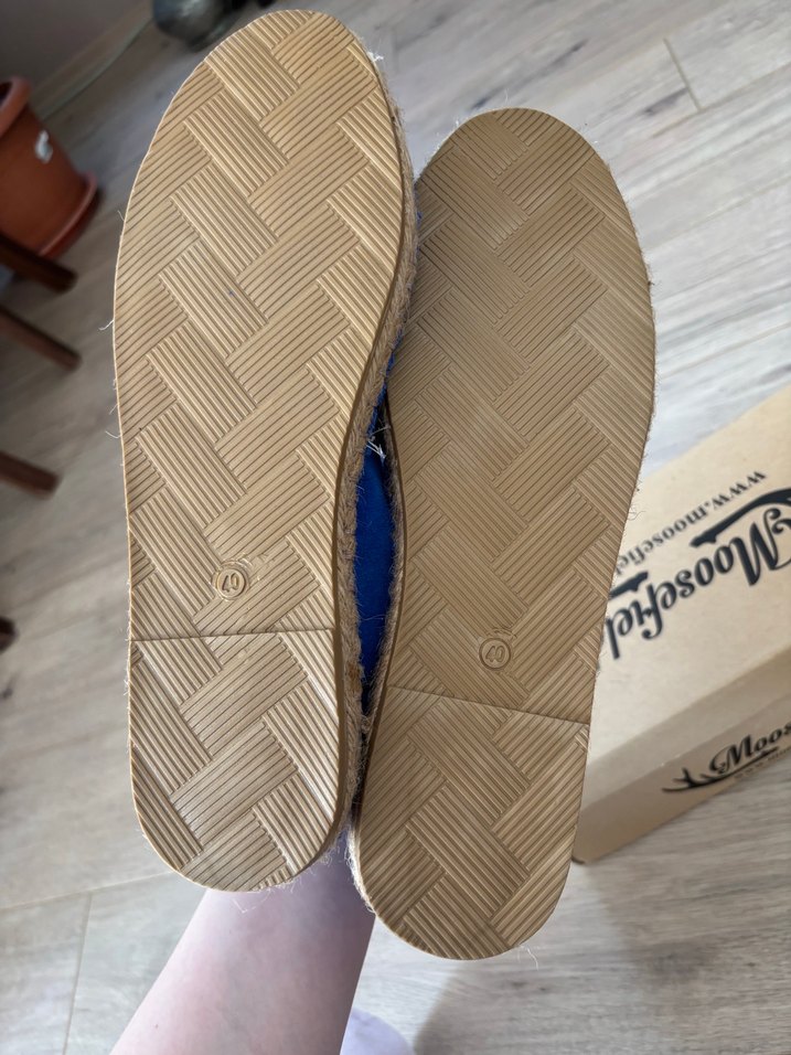 lacivert kadın espadril ayakkabı 40 no - Görsel 5