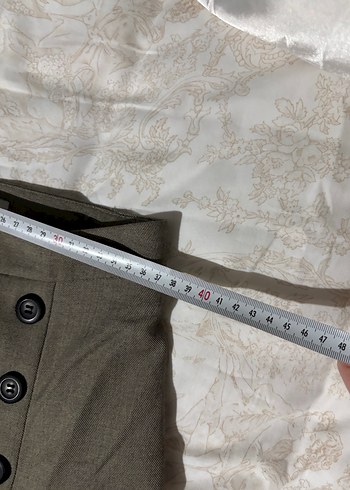 park bravo düğme detaylı gri etek - Görsel 6