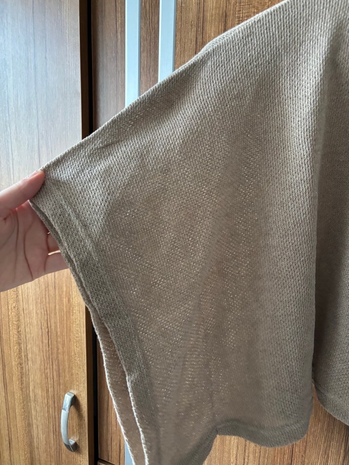 bej rengi salaş kısa kollu üst l-xl - Görsel 2