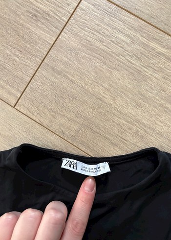 h&m siyah crop top s beden - Görsel 4
