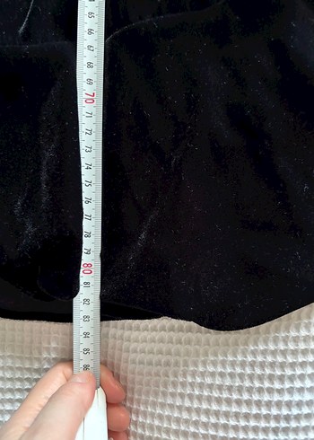 zara siyah kadife elbise m beden - Görsel 6