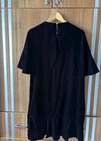 zara siyah kadife elbise m beden - Görsel 4