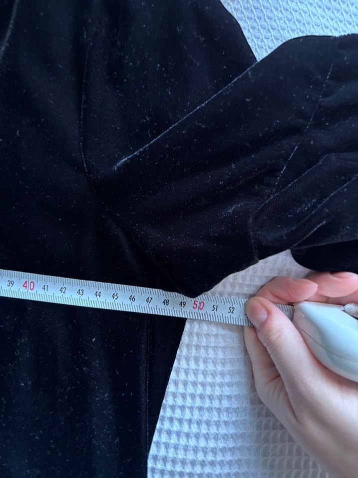 zara siyah kadife elbise m beden - Görsel 5