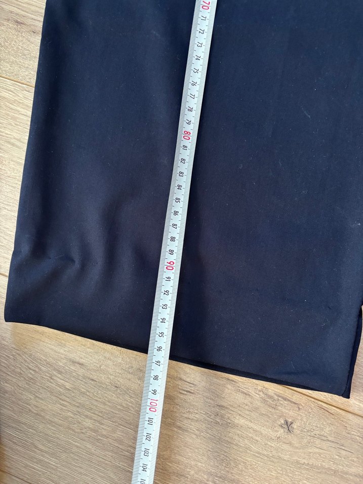 lacivert rahat bol kesim kumaş pantolon - Görsel 4