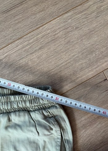 yeşil renk beli lastikli pantolon - Görsel 5