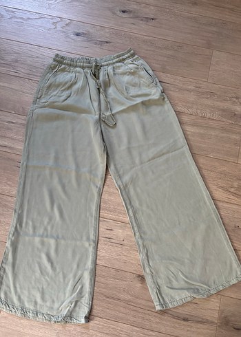 yeşil renk beli lastikli pantolon - Görsel 2