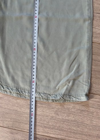 yeşil renk beli lastikli pantolon - Görsel 3