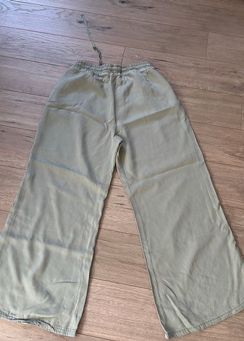 yeşil renk beli lastikli pantolon - Görsel 7