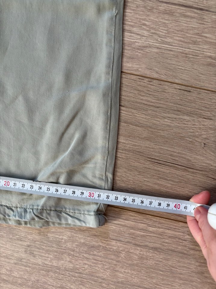 yeşil renk beli lastikli pantolon - Görsel 4