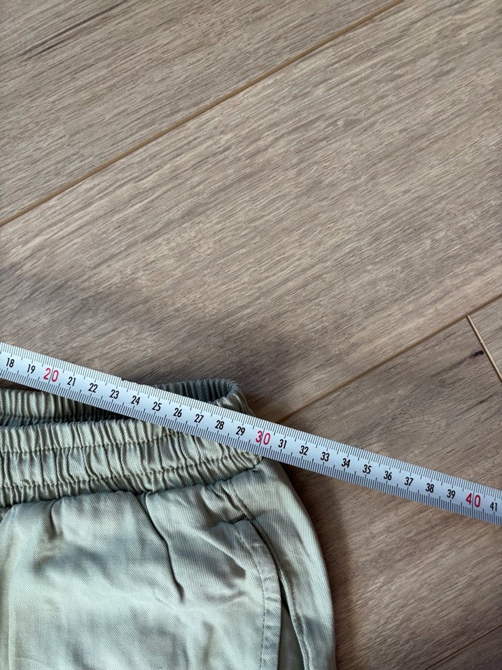 yeşil renk beli lastikli pantolon - Görsel 5